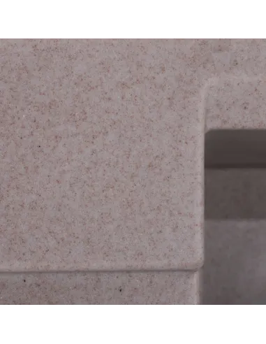 Мийка для кухні прямокутна Zerix ZS-7950S-06, 780x495x200 мм бежева, з граніту