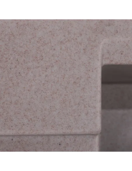 Мийка для кухні прямокутна Zerix ZS-7950S-06, 780x495x200 мм бежева, з граніту