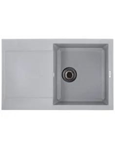 Мойка для кухни прямоугольная Zerix ZS-7950S-09, 780x495x200 мм серая, из гранита