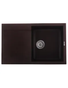 Мойка для кухни прямоугольная Zerix ZS-7950S-12, 780x495x200 мм коричневая, из гранита
