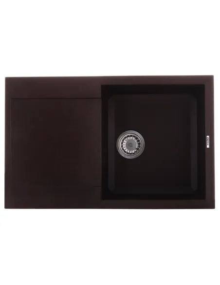 Мийка для кухні прямокутна Zerix ZS-7950S-12, 780x495x200 мм коричнева, з граніту