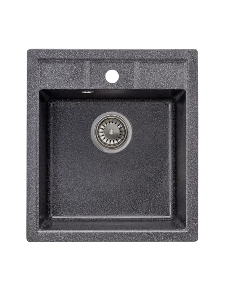Мойка для кухни прямоугольная Zerix ZS-4651S-13, 460x515x200 мм графит, из гранита