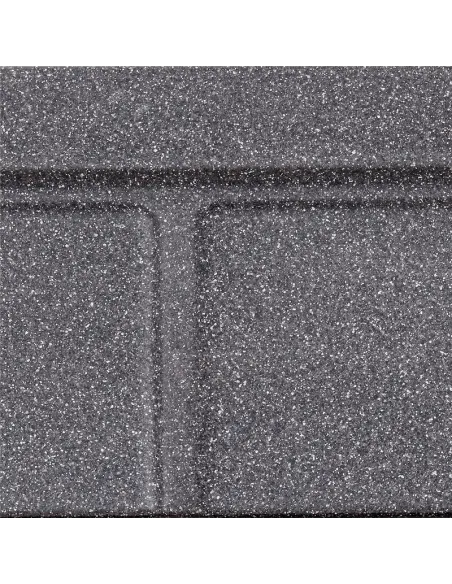 Мийка для кухні прямокутна Zerix ZS-4651S-13, 460x515x200 мм графіт, з граніту