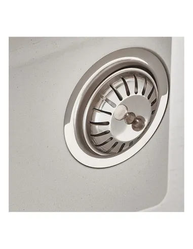 Мойка для кухни прямоугольная Zerix ZS-6250S-01 White, 615x495x200 мм, из гранита