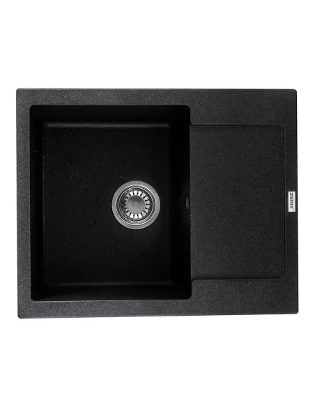 Мойка для кухни прямоугольная Zerix ZS-6250S-03 Black, 615x495x200 мм, из гранита