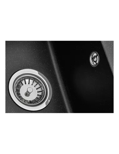 Мойка для кухни прямоугольная Zerix ZS-6250S-03 Black, 615x495x200 мм, из гранита