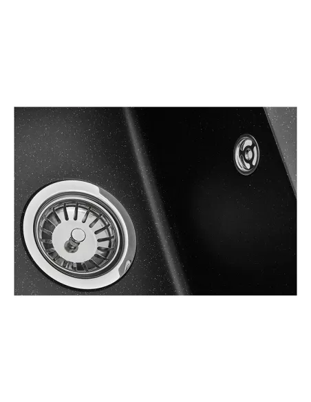 Мийка для кухні прямокутна Zerix ZS-6250S-03 Black, 615x495x200 мм, з граніту