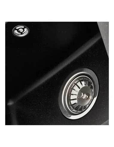 Мойка для кухни прямоугольная Zerix ZS-6250S-03 Black, 615x495x200 мм, из гранита