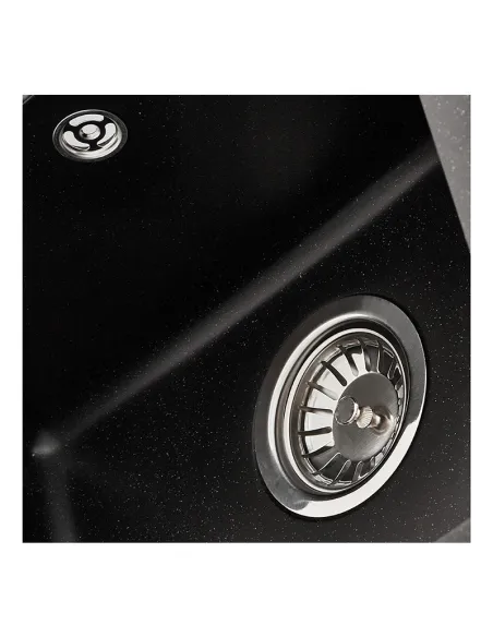 Мойка для кухни прямоугольная Zerix ZS-6250S-03 Black, 615x495x200 мм, из гранита