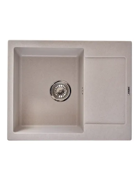 Мийка прямокутна для кухні Zerix ZS-6250S-06 Beige, 615x495x200 мм, з граніту