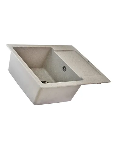 Мийка прямокутна для кухні Zerix ZS-6250S-07 Marble, 615x495x200 мм, з граніту