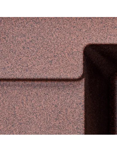 Мийка для кухні прямокутна Zerix ZS-6250S-12, 615x495x200 мм коричнева, з граніту