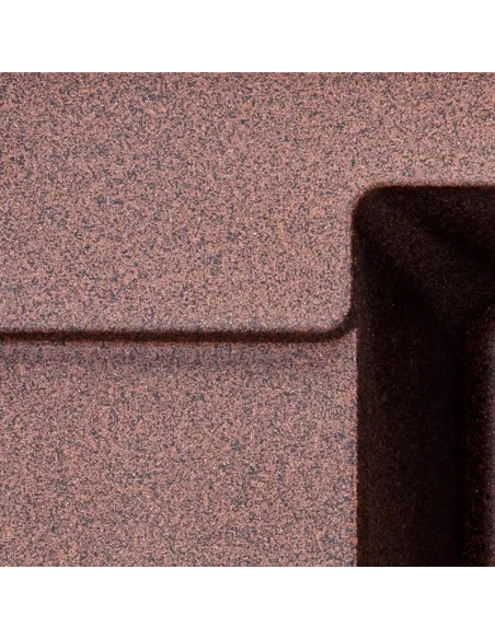 Мийка для кухні прямокутна Zerix ZS-6250S-12, 615x495x200 мм коричнева, з граніту