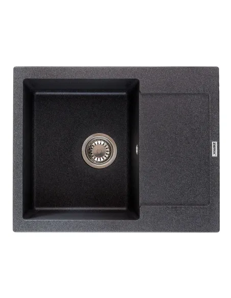 Мийка для кухні прямокутне Zerix ZS-6250S-13 Graphite, 615x495x200 мм з граніту