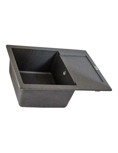Мойка для кухни прямоугольная Zerix ZS-6250S-13 Graphite, 615x495x200 мм из гранита
