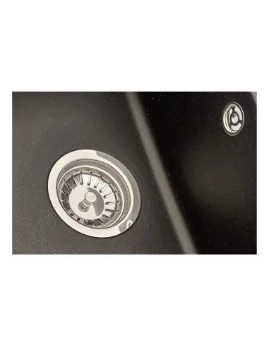 Мойка для кухни прямоугольная Zerix ZS-6250S-14 Black metallic, 615x495x200 мм, из гранита