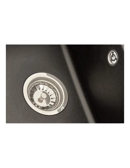 Мойка для кухни прямоугольная Zerix ZS-6250S-14 Black metallic, 615x495x200 мм, из гранита