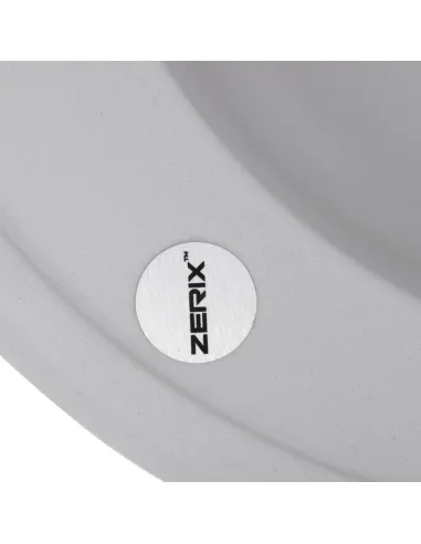 Мийка для кухні кругла Zerix ZS-510R-01, 510х510х200 мм, біла, з граніту