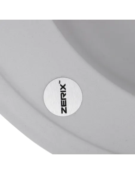 Мийка для кухні кругла Zerix ZS-510R-01, 510х510х200 мм, біла, з граніту