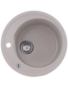 Мойка для кухни круглая Zerix ZS-510R-06, 510х510х200 мм, бежевая, из гранита
