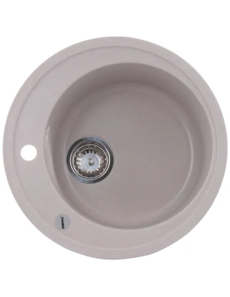 Мойка для кухни круглая Zerix ZS-510R-06, 510х510х200 мм, бежевая, из гранита
