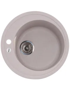 Мойка для кухни круглая Zerix ZS-510R-07, 510х510х200 мм, мраморная, из гранита