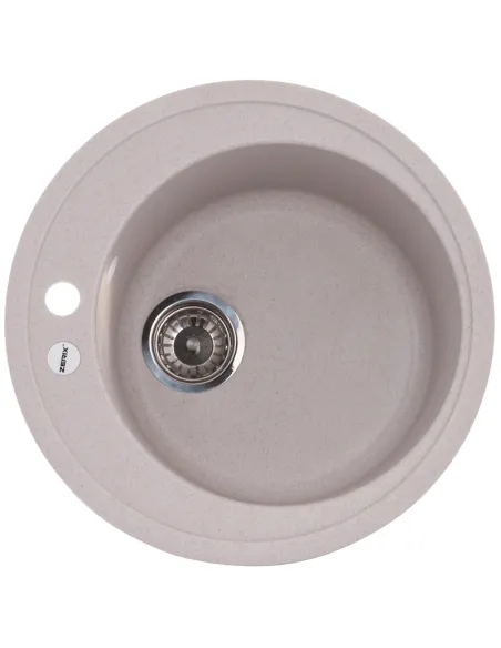 Мийка для кухні кругла Zerix ZS-510R-07, 510х510х200 мм, мармурова, з граніту