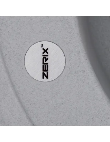 Мойка для кухни круглая Zerix ZS-510R-09, 510х510х200 мм, серая, из гранита