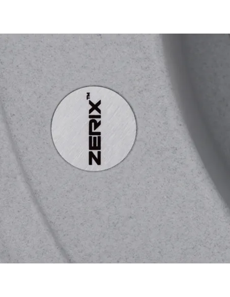 Мийка для кухні кругла Zerix ZS-510R-09, 510х510х200 мм, сіра, із граніту