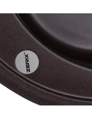 Мийка для кухні кругла Zerix ZS-510R-12, 510х510х200 мм, коричнева, з граніту
