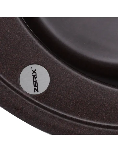 Мойка для кухни круглая Zerix ZS-510R-12, 510х510х200 мм, коричневая, из гранита