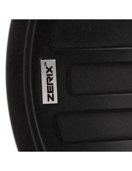 Мийка для кухні кругла Zerix ZS-6250R-03, 620х500х200 мм, чорна, із граніту