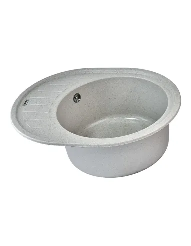 Мойка для кухни круглая Zerix ZS-6250R-07, 620х500х200 мм, мраморная, из гранита