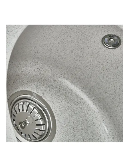 Мийка для кухні кругла Zerix ZS-6250R-07, 620х500х200 мм, мармурова, з граніту