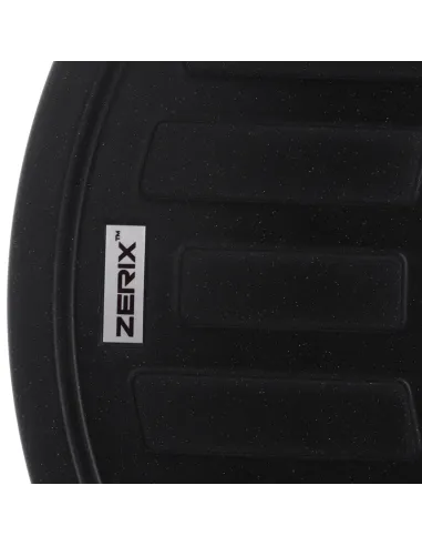 Мийка для кухні кругла Zerix ZS-6250R-14, 620х500х200 мм, чорний металік, з граніту
