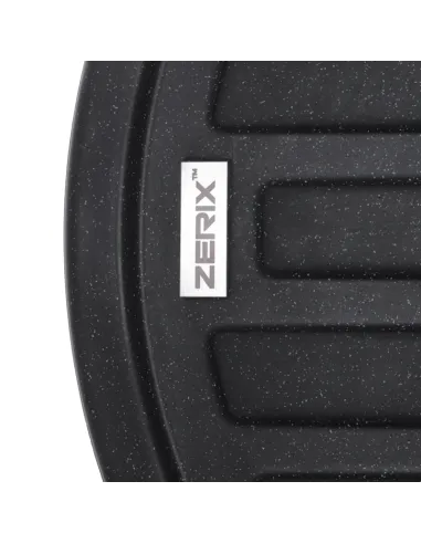 Мойка для кухни круглая Zerix ZS-7750R-03, 765х495х200 мм, черная, из гранита