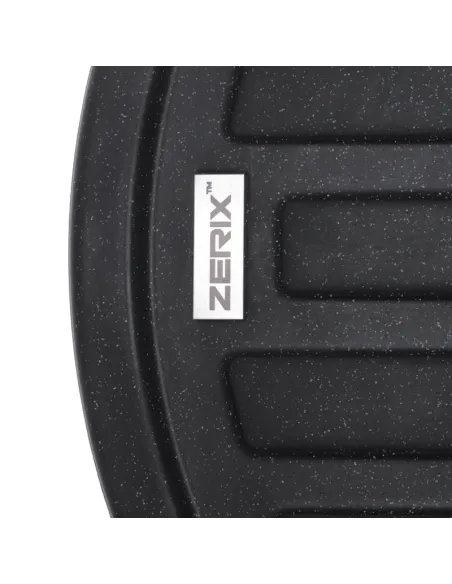 Мойка для кухни круглая Zerix ZS-7750R-03, 765х495х200 мм, черная, из гранита