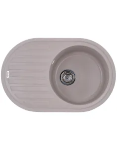 Мойка для кухни круглая Zerix ZS-7750R-06, 765х495х200 мм, бежевая, из гранита