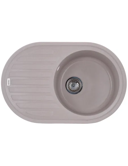 Мийка для кухні кругла Zerix ZS-7750R-06, 765х495х200 мм, бежева, з граніту