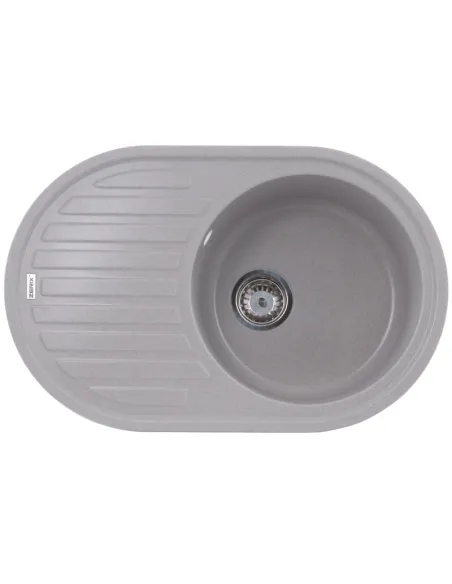 Мийка для кухні кругла Zerix ZS-7750R-07, 765х495х200 мм, мармурова, з граніту