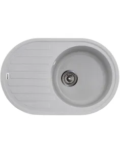 Мойка для кухни круглая Zerix ZS-7750R-09, 765х495х200 мм, серая, из гранита
