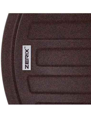 Мойка для кухни круглая Zerix ZS-7750R-12, 765х495х200 мм, коричневая, из гранита