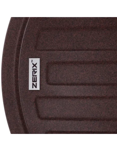 Мойка для кухни круглая Zerix ZS-7750R-12, 765х495х200 мм, коричневая, из гранита