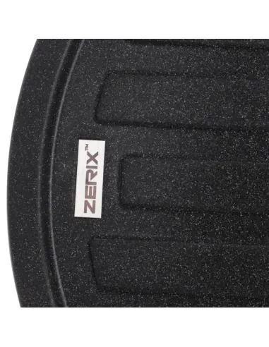 Мийка для кухні кругла Zerix ZS-7750R-13, 765х495х200 мм, графіт, із граніту