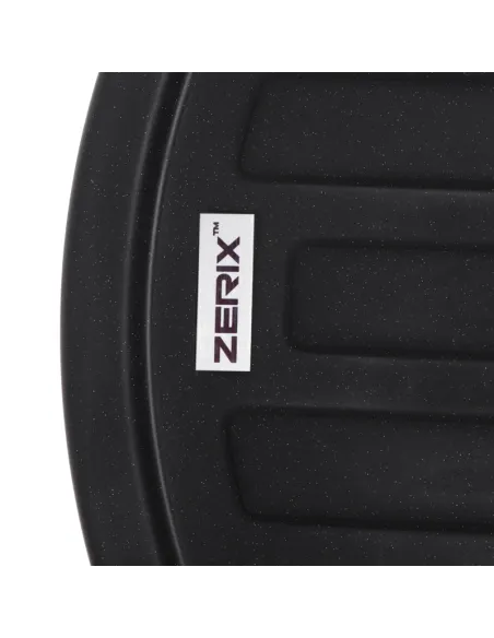 Мойка для кухни круглая Zerix ZS-7750R-14, 765х495х200 мм, черный металлик, из гранита
