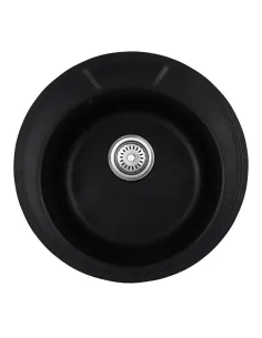 Мойка для кухни круглая Haiba HB8301-G226 Black 490x490х180 мм, из гранита