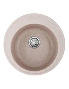 Мойка для кухни круглая Haiba HB8301-G319 Sand 490x490х180 мм, из гранита
