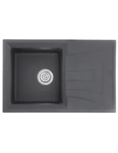 Мойка для кухни прямоугольная Haiba HB8104-G228 Gray, 780x500x200 мм, из гранита