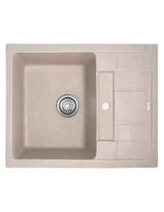 Мойка для кухни прямоугольная Haiba HB8210-G319 Sand, 620x500x200 мм, из гранита