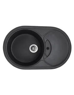 Мойка для кухни круглая Haiba HB8310-G228 Gray, 780x500х220 мм, из гранита